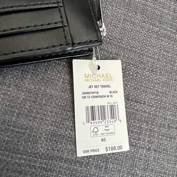NWT MICHAEL KORS JET SET TRAVEL SMALL TOP ZIP COIN POUCH WITH ID - Picture 3 of 7